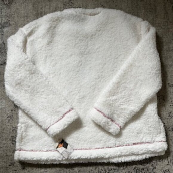 🧡3/15 NWT Ellen Degeneres Love White Red Sweatshirt Women L - Picture 7 of 9